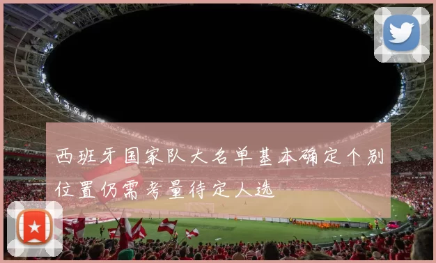 西班牙国家队大名单基本确定个别位置仍需考量待定人选